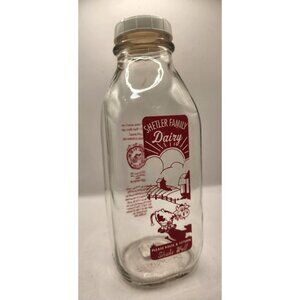 Shetler Family Dairy 32 FI Oz Glass Milk Bottle Pre-owned Amazing Graze Farm